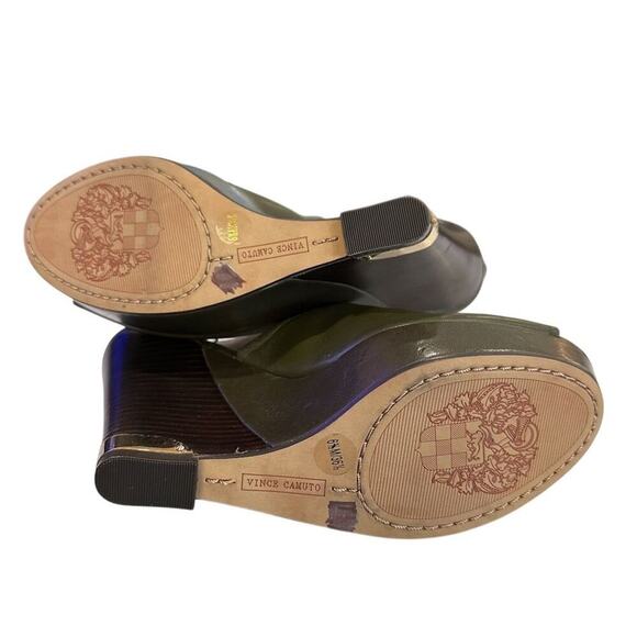 Vince Camuto Women's Olive Green Wedge Sandals Size 6.5M - Standard - Picture 11 of 13